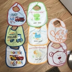 8 Boy Bibs Disney Cars Animals